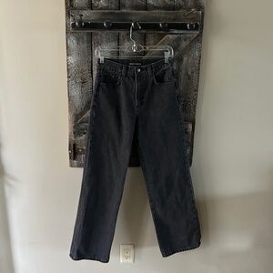 Women's Aritzia Denim Forum The Farrah Hi-Rise Wide Faded Black